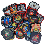 Herb tarcza strażacka naszywka z nadrukiem własny wzór własna jednostka przykłady