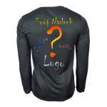 Koszulka termoaktywna z długim rękawem oddychająca z własnym nadrukiem z tyłu