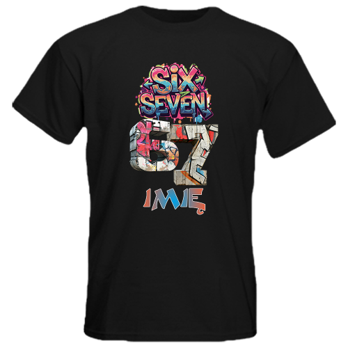 Koszulka z grafiką SIX SEVEN personalizowana imieniem