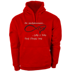 Czerwona bluza z kapturem haft na walentynki dla zakochanych personalizowana Imię