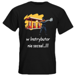Koszulka z nadrukiem W Instrybutor nie szczel nosacz memowa bawełna 100%