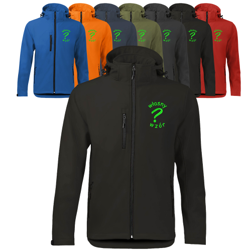 Męski Softshell Windstorm z haftem własnego wzoru na sercu