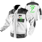 Bluza robocza biała HD Neo Tools z haftem własnego wzoru