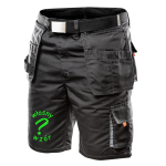 Krótkie spodenki robocze HD Neo Tools z haftem własnego wzoru front