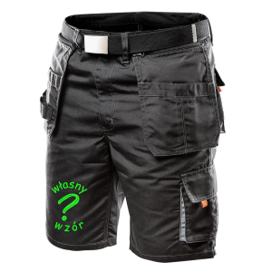 Krótkie spodenki robocze HD Neo Tools z haftem własnego wzoru