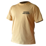 T-shirt w kolorze piaskowym z haftem Państwowa Straż Pożarna serce