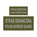 Komplet naszywek odblaskowych Straż Graniczna Polish Border Guardoliwkowe Flex