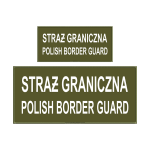 Komplet oliwkowych naszywek Straż Graniczna Flex białe Polish Border Guard