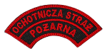 Haftowana naszywka na ramię Ochotnicza Straż Pożarna naramienna z rzepem
