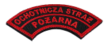 Haftowana naszywka na ramię Ochotnicza Straż Pożarna naramienna z rzepem