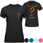 Koszulka sportowa damska oddychająca z nadrukiem własnego wzoru serce/plecy