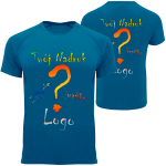 Koszulka termoaktywna oddychająca sportowa z własnym nadrukiem przód/tył kolor morski