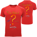 Koszulka termoaktywna oddychająca sportowa z własnym nadrukiem przód/tył kolor czerwony