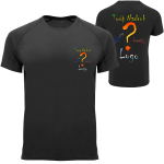 Koszulka termoaktywna oddychająca sportowa z własnym nadrukiem serce/plecy kolor czarny