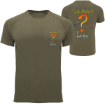 Koszulka termoaktywna oddychająca sportowa z własnym nadrukiem serce/plecy kolor military