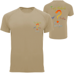 Koszulka termoaktywna oddychająca sportowa z własnym nadrukiem serce/plecy kolor piaskowy