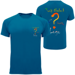 Koszulka termoaktywna oddychająca sportowa z własnym nadrukiem serce/plecy kolor morski