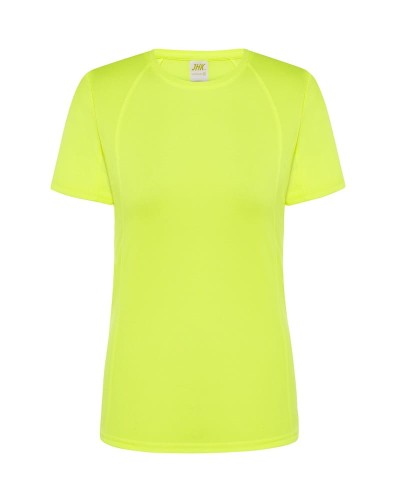 Outlet Koszulka sportowa damska w kolorze gold fluor rozmiar L