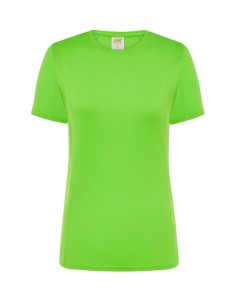 Outlet Koszulka sportowa damska w kolorze lime fluor