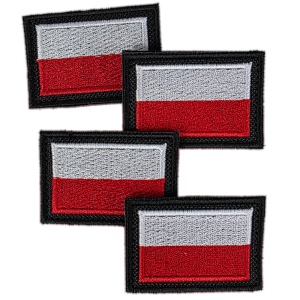 Naszywka Flaga Polski komplet flag na mundur wojskowe 4szt