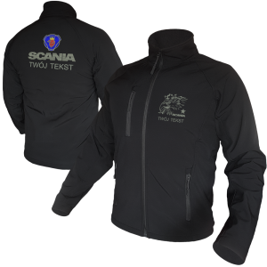 Kurtka softshell z haftem logo ciężarówki kierowca różne marki własny tekst