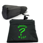 Ręcznik szybkoschnący czarny z  mikrofibry z haftem własnego wzoru 70x140, logo, haft