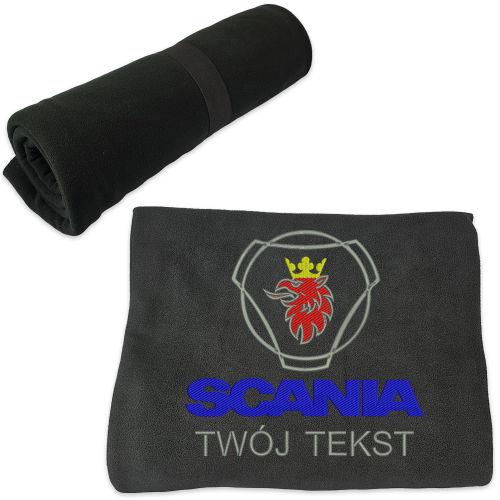 Koc do ciężarówki z haftem logo TIR różne marki prezent dla kierowcy