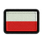 Naszywka Flaga Polski wojskowa na mundur 55x38mm zaokrąglone rogi