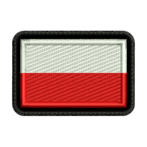 Naszywka Flaga Polski wojskowa na mundur 55x38mm zaokrąglone rogi