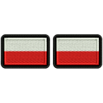 Naszywka Flaga Polski 55x38mm na mundur MON OSP 2szt zaokrąglone