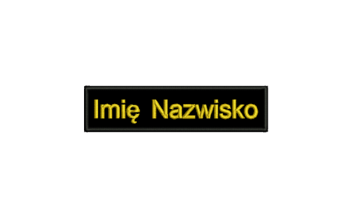 Naszywka imiennik 100x25mm kolor złoty